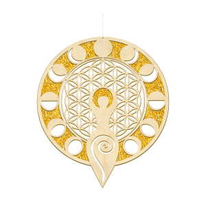 Bernstein-Fensterschmuck „Mondgöttin“