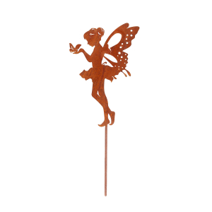 Gartenstecker „Elfe mit Schmetterling“