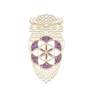 Amethyst-Fensterschmuck „Eule“