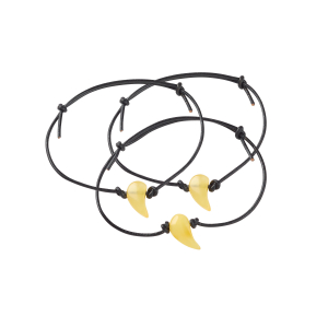 Bernstein-Lederarmband, „Engelsflügel“, 3er Set
