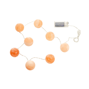 Salzkristall-LED-Lichterkette „Kugel“
