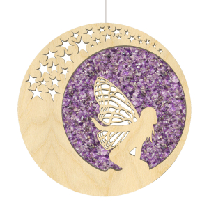 Amethyst-Fensterschmuck „Mond-Elfe“