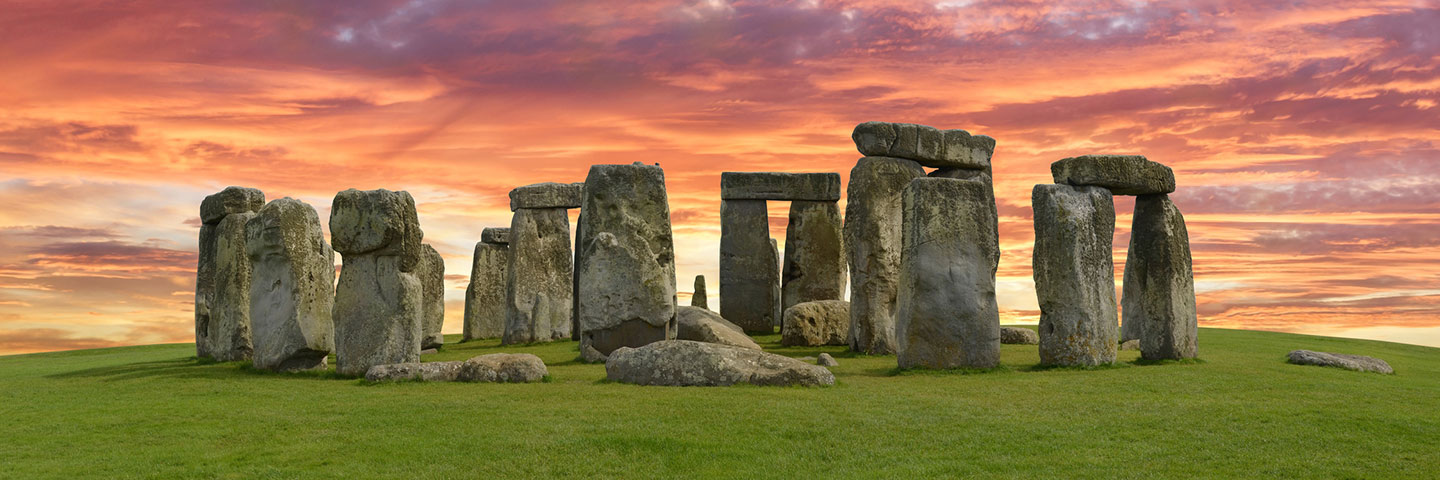 Steinkreis Stonehenge im Sonnenuntergang