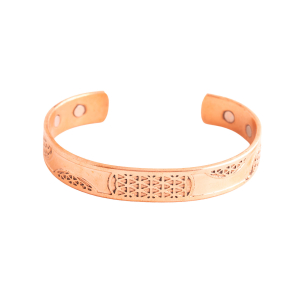 Kupfer Magnetarmreif „Blume des Lebens“, klein