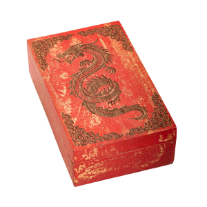Holzbox mit Drache