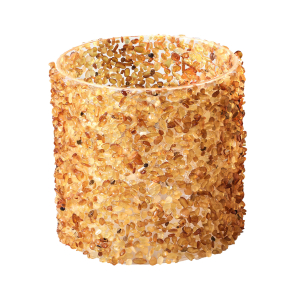 Bernstein-Teelichthalter „Lebensfreude“ klein